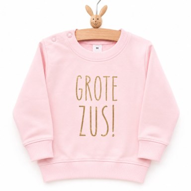 Roze, Sweater, Trui, word, grote, zus, goud
